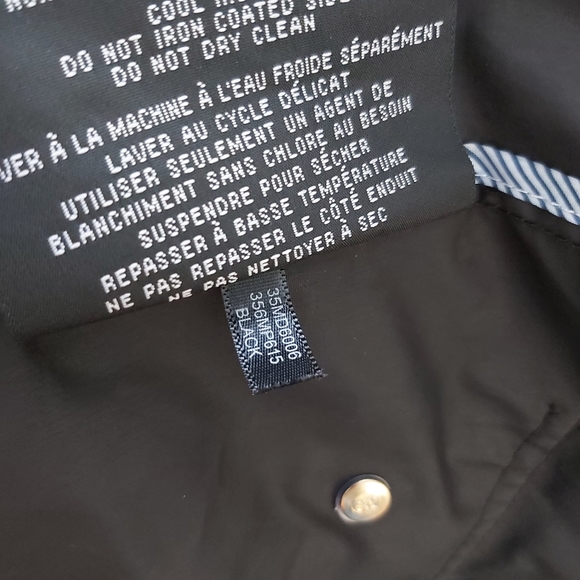 Cole Haan black hooded long trench rain coat - Picture 11 of 15